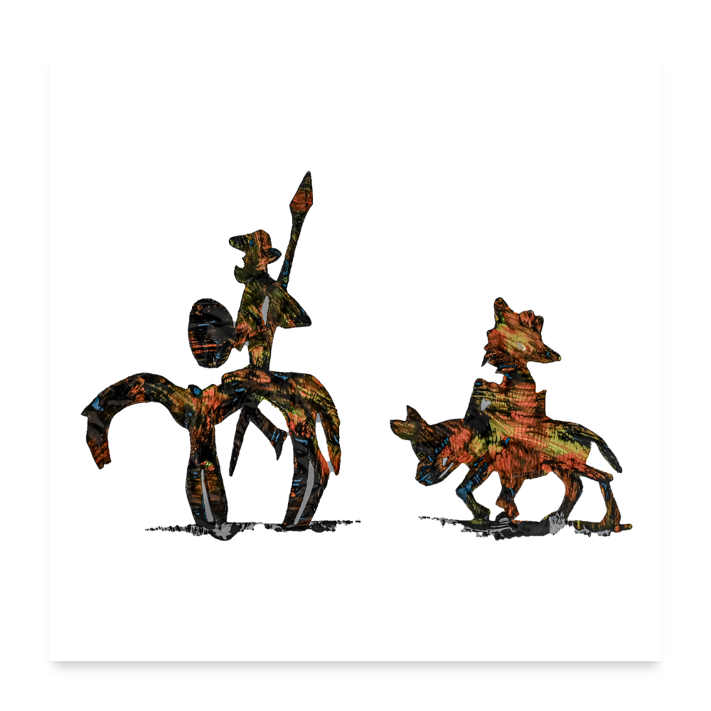 Poster Don Quixote 2 - Weiß