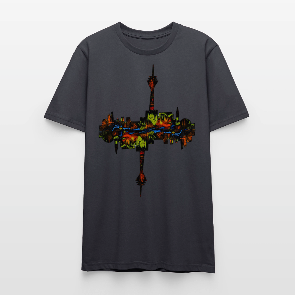 Unisex T-Shirt Düsseldorfer Skyline V.7 - Dunkles Graublau