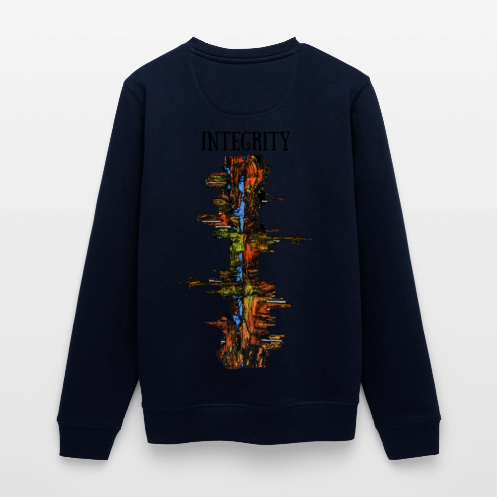 Unisex Bio Pulli Düsseldorfer Skyline Backprint - Navy