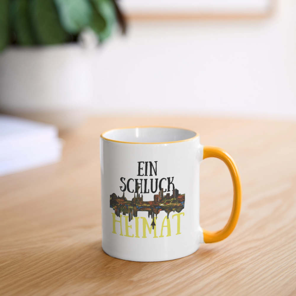 Tasse - Weiß/Gelb