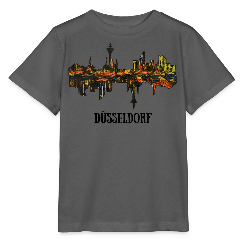Unisex Kinder T-Shirt Düsseldorfer Skyline V.3 - Anthrazit