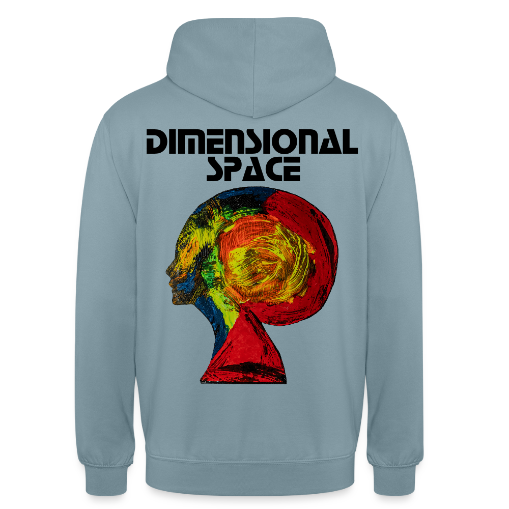 Unisex Hoodie Gaia Backprint - Nebelblau