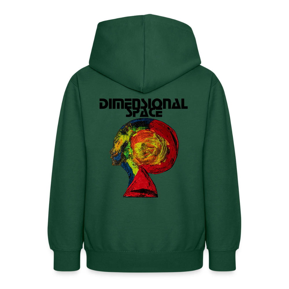 Teenager Hoodie Gaia Backprint - Flaschengrün