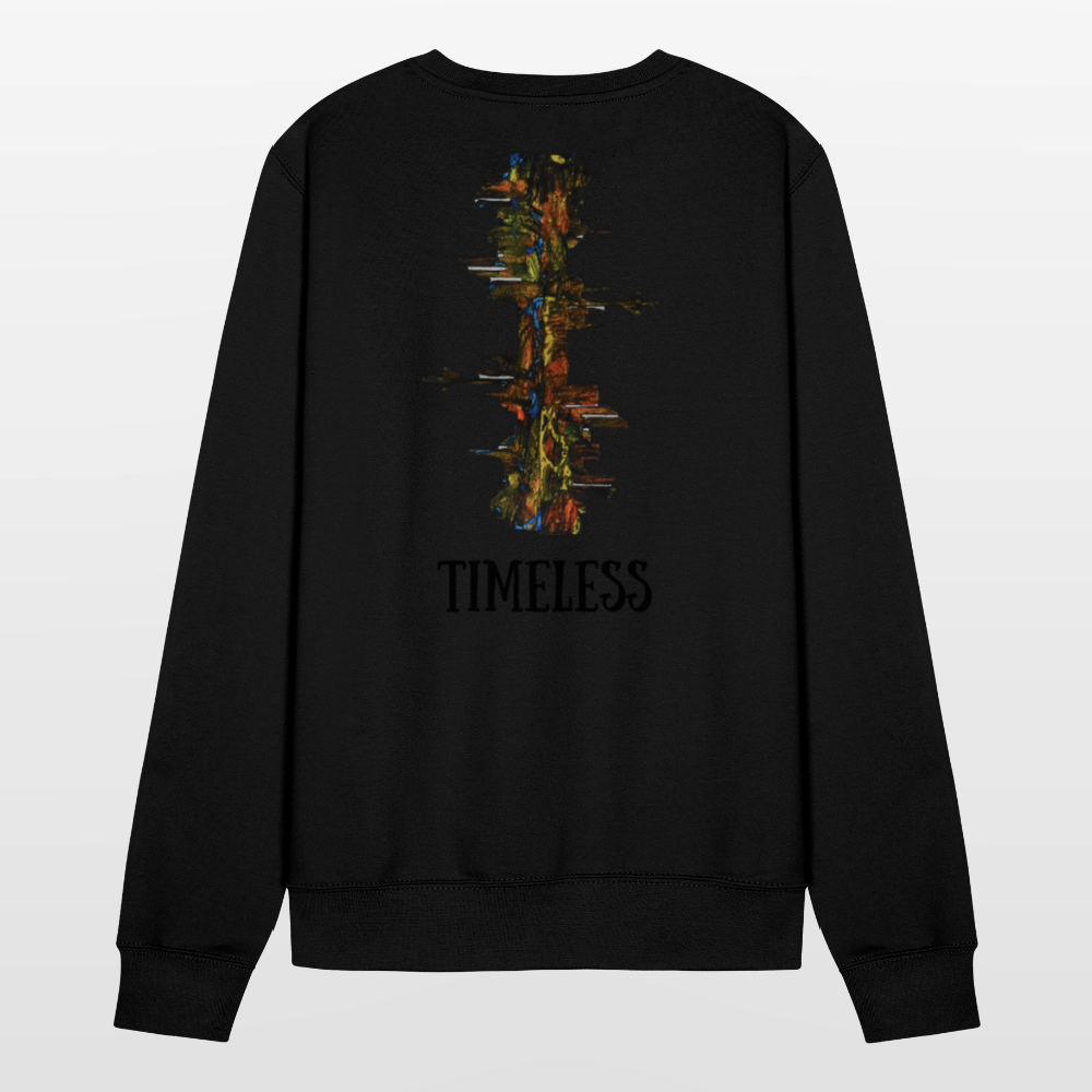 Unisex Pulli Düsseldorfer Skyline Backprint - Schwarz