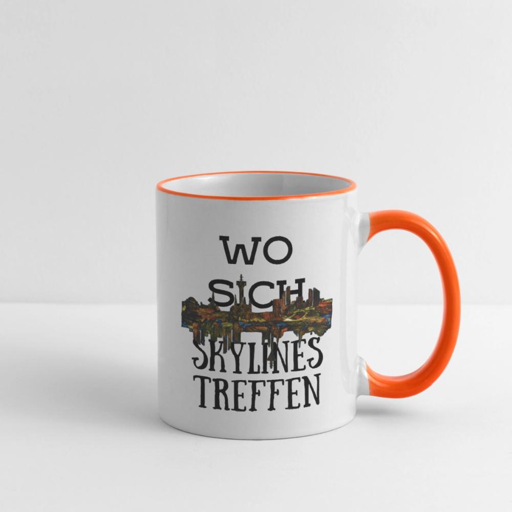 Tasse - Weiß/Orange