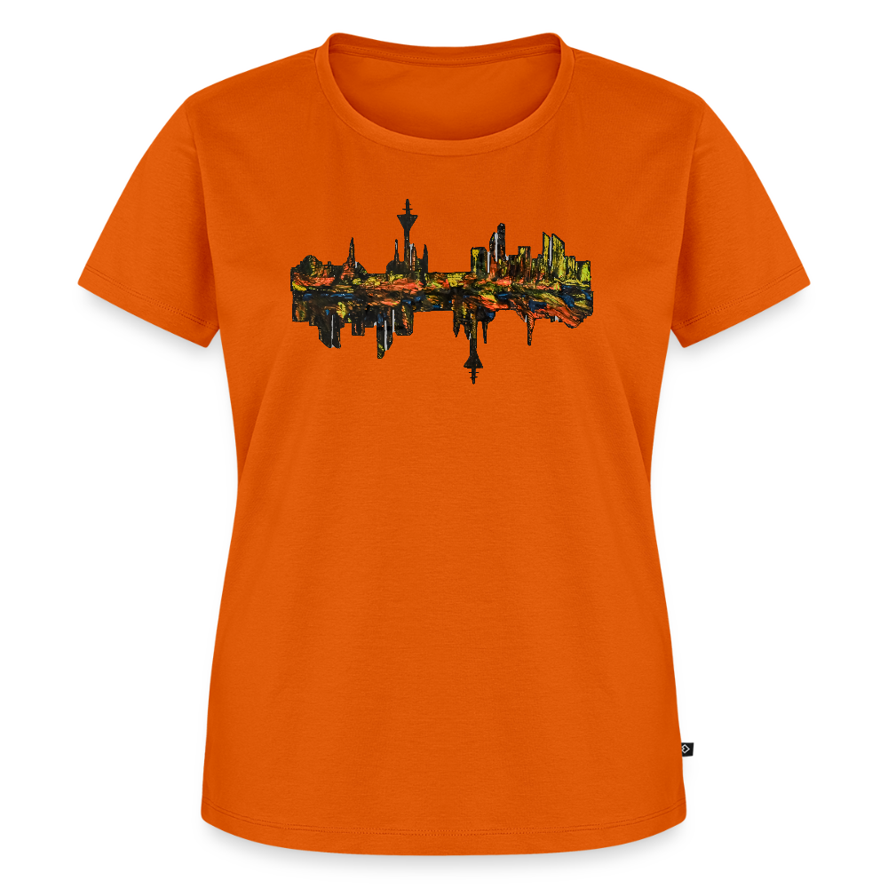 Frauen Premium T-Shirt Düsseldorfer Skyline V.3 - Orange 