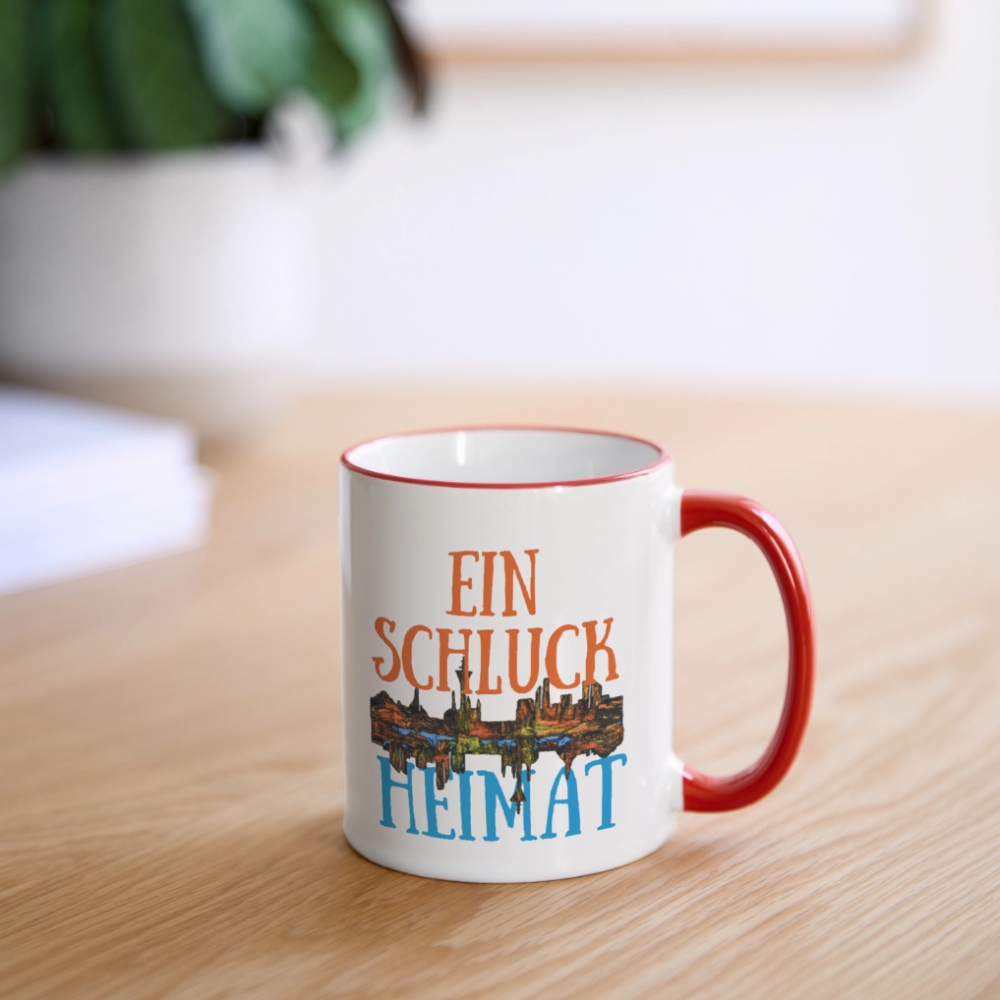 Tasse - Weiß/Rot