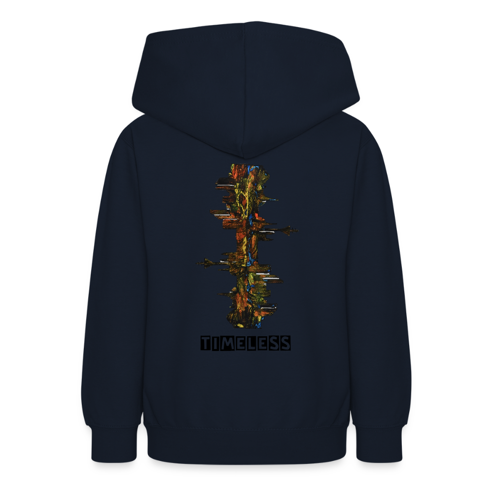 Teenager Hoodie Düsseldorfer Skyline Backprint - Navy
