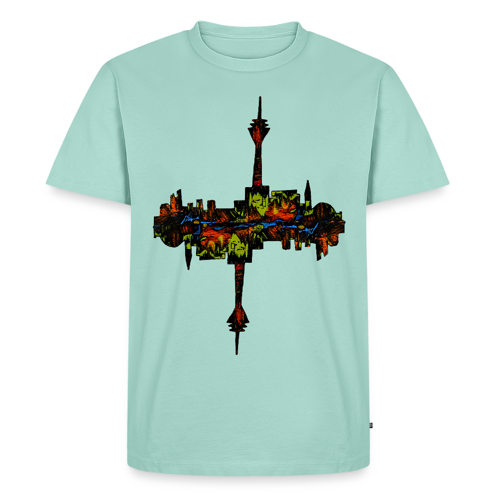 Männer Premium T-Shirt Düsseldorfer Skyline V.7 - Mint 