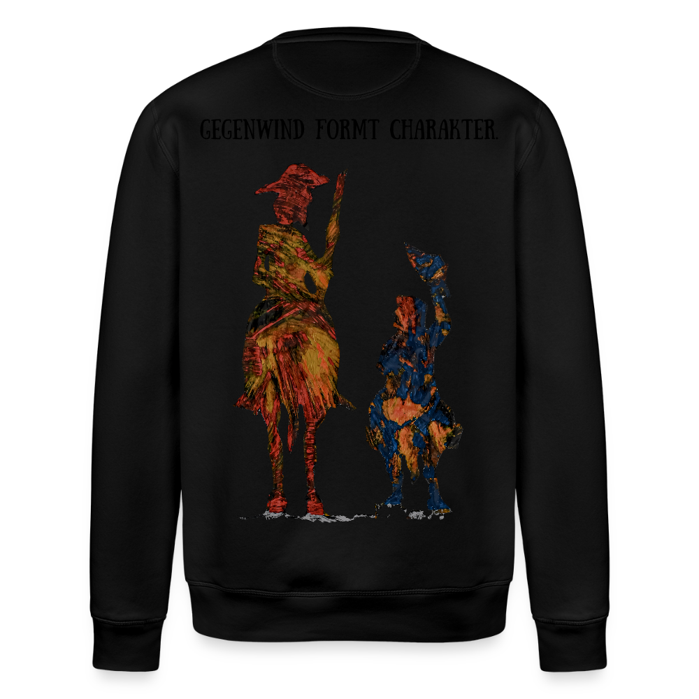 Unisex Bio Pulli Don Quixote Backprint - Schwarz