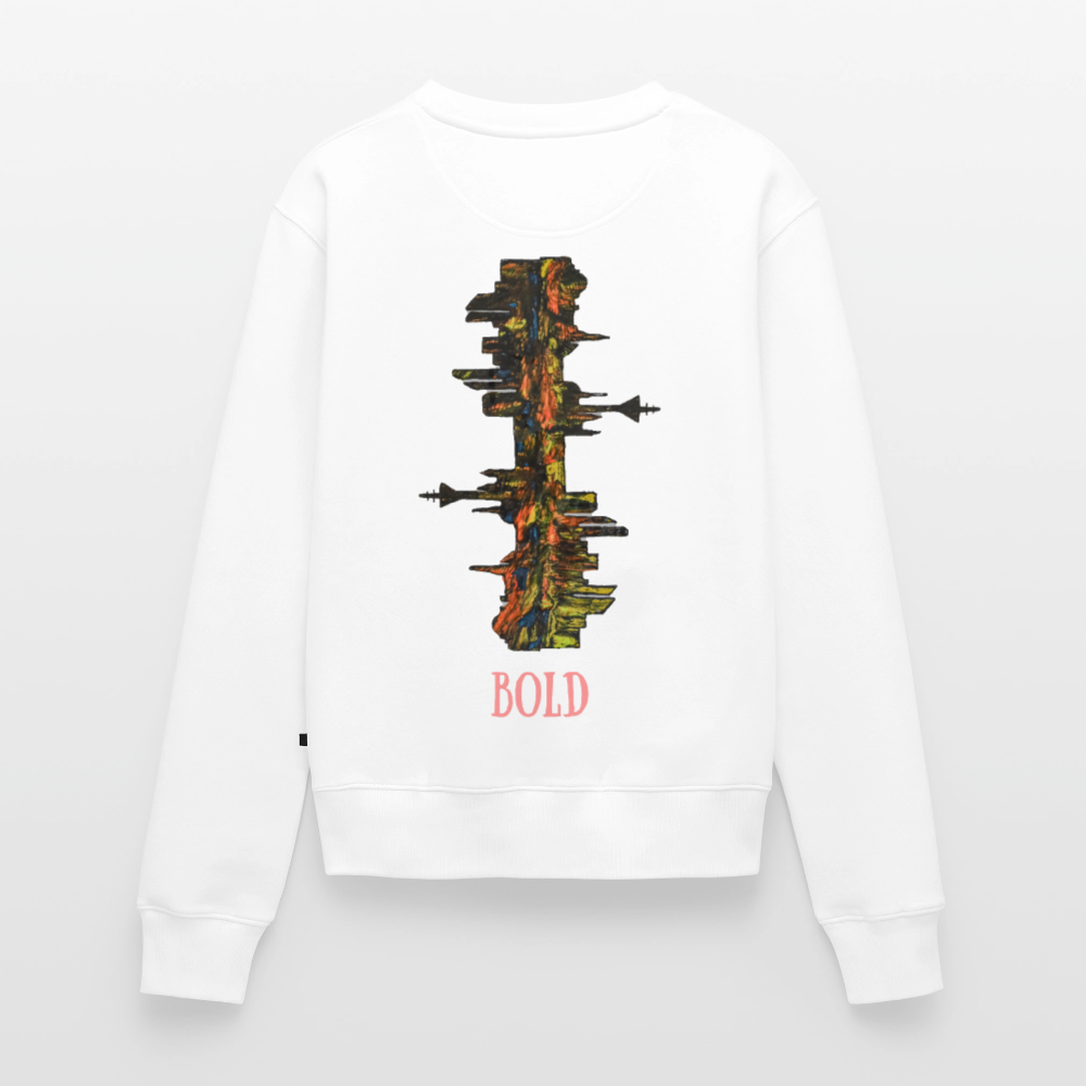 Frauen Pulli Düsseldorfer Skyline Backprint - Weiß