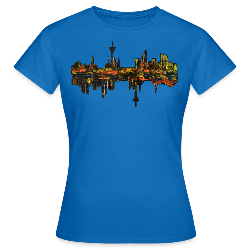 Frauen T-Shirt Düsseldorfer Skyline V.3 - Royalblau