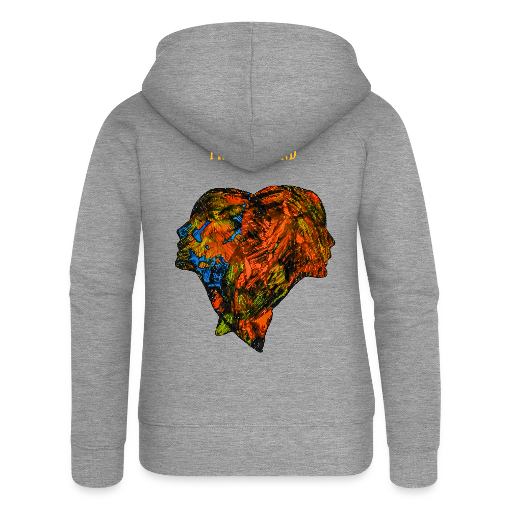 Frauen Kapuzenjacke Espejo Backprint - Grau meliert