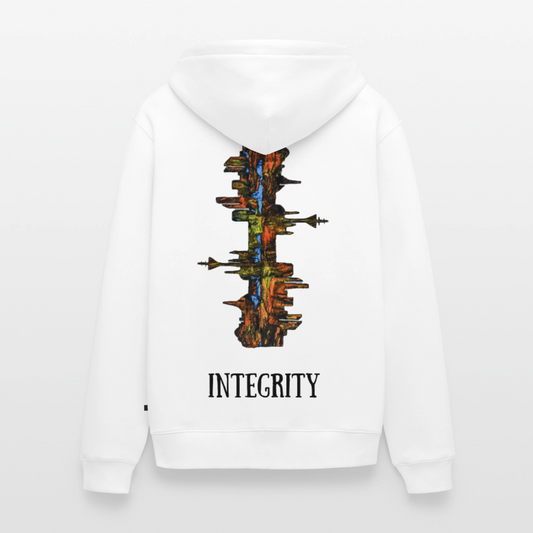 Männer Kapuzenjacke Düsseldorfer Skyline Backprint - Weiß