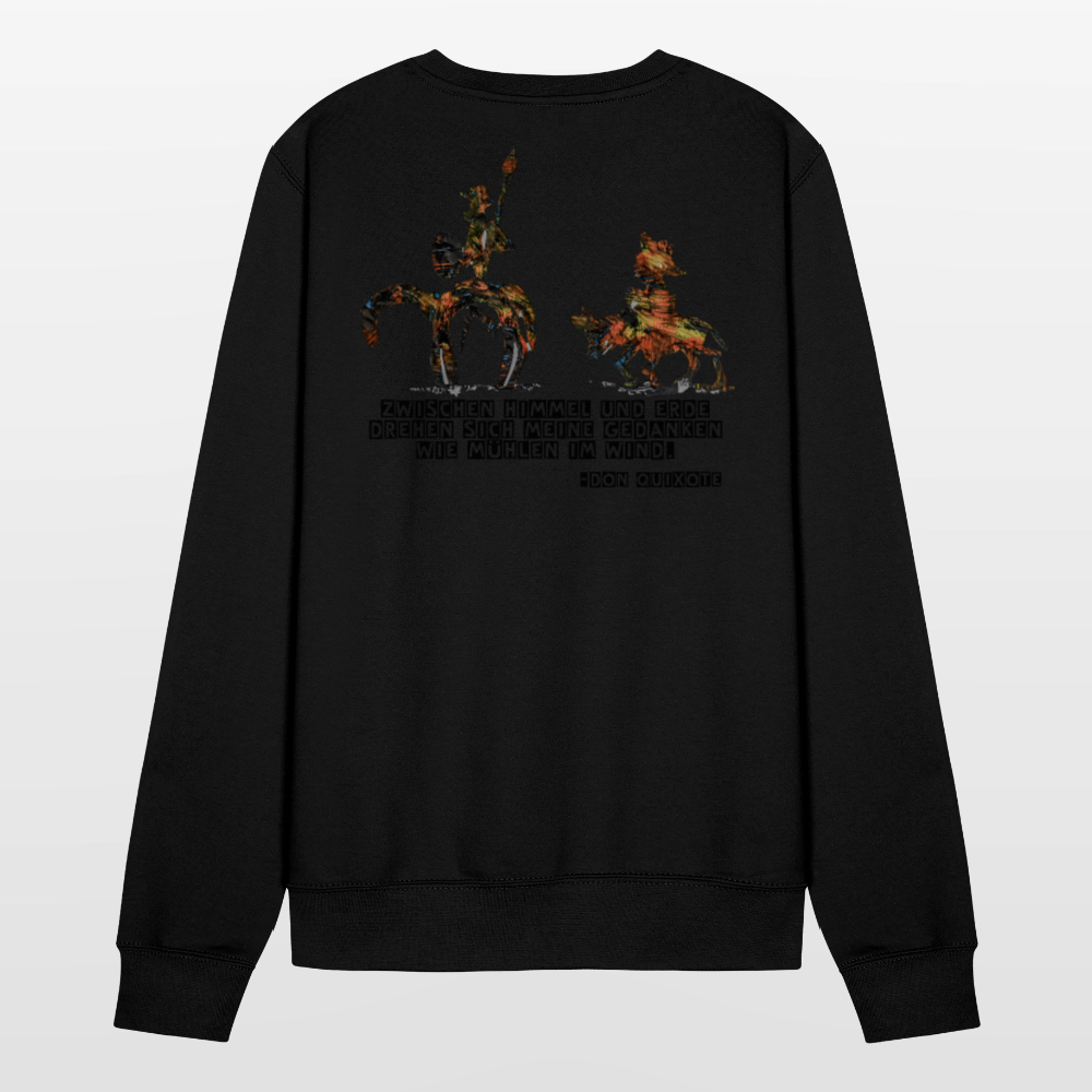 Unisex Pulli Don Quixote Backprint - Schwarz