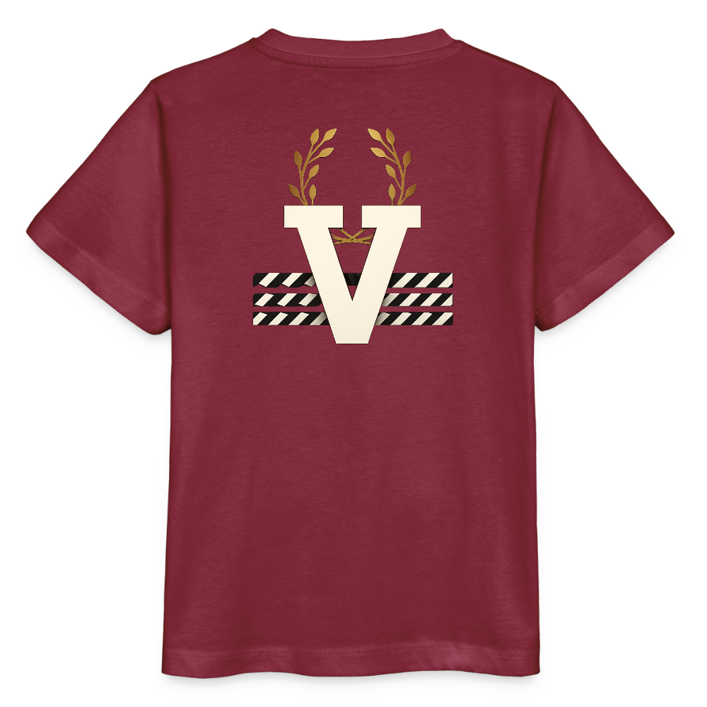 Unisex Kinder T-Shirt Zirkulation - Burgunderrot