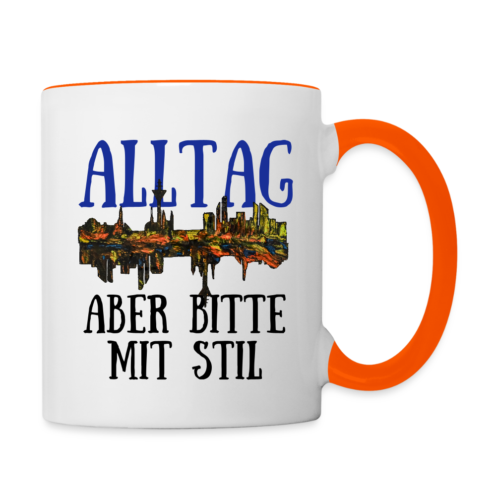 Tasse - Weiß/Orange