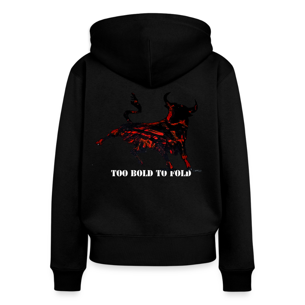 Frauen Kapuzenjacke Torro Backprint - Schwarz