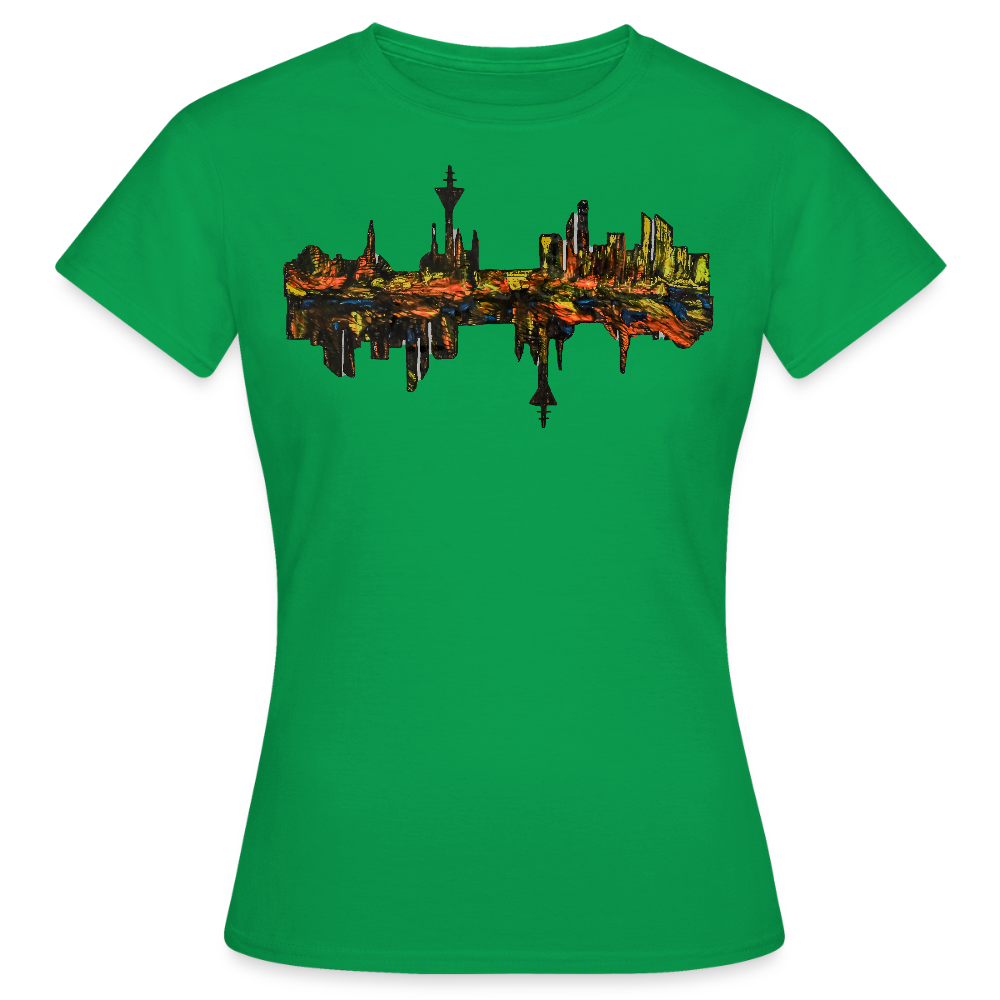Frauen T-Shirt Düsseldorfer Skyline V.3 - Kelly Green