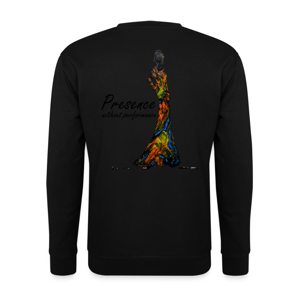 Unisex Pulli Presence Backprint - Schwarz