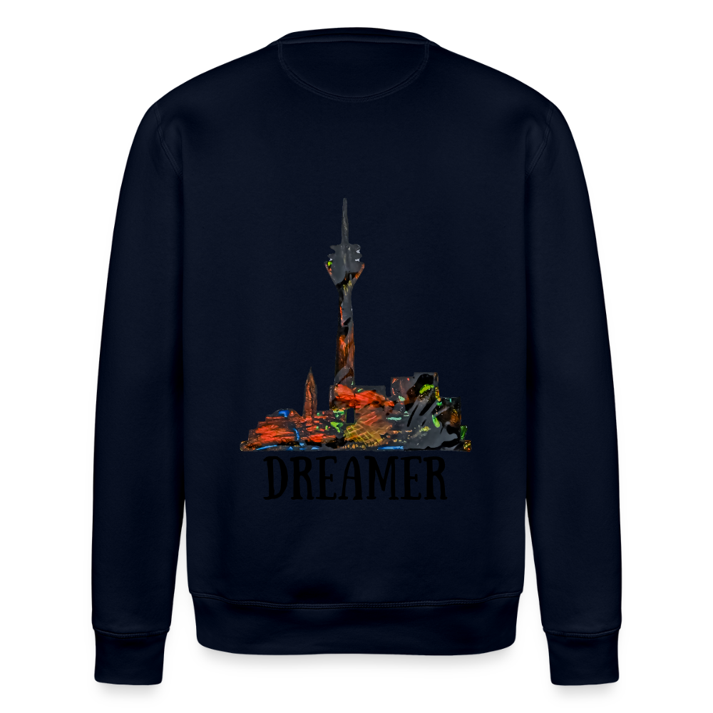 Unisex Bio Pulli Düsseldorferskyline Backprint - Navy