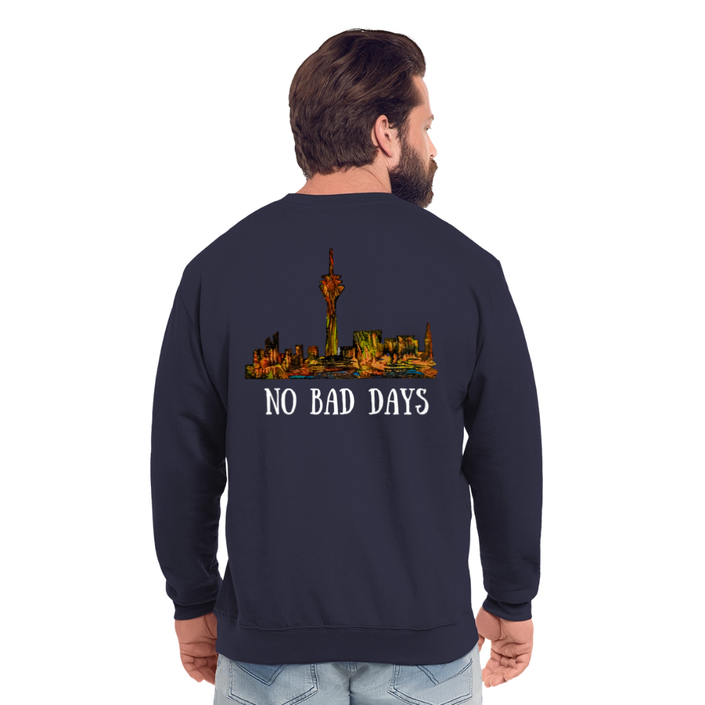 Unisex Pulli Düsseldorfer Skyline Backprint - Navy