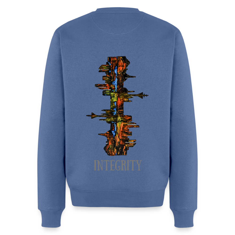 Männer Pulli Düsseldorfer Skyline Backprint - Taubenblau