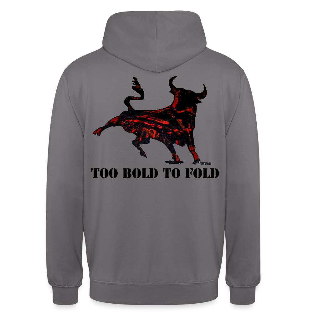 Unisex Hoodie Torro Backprint - Mittelgrau