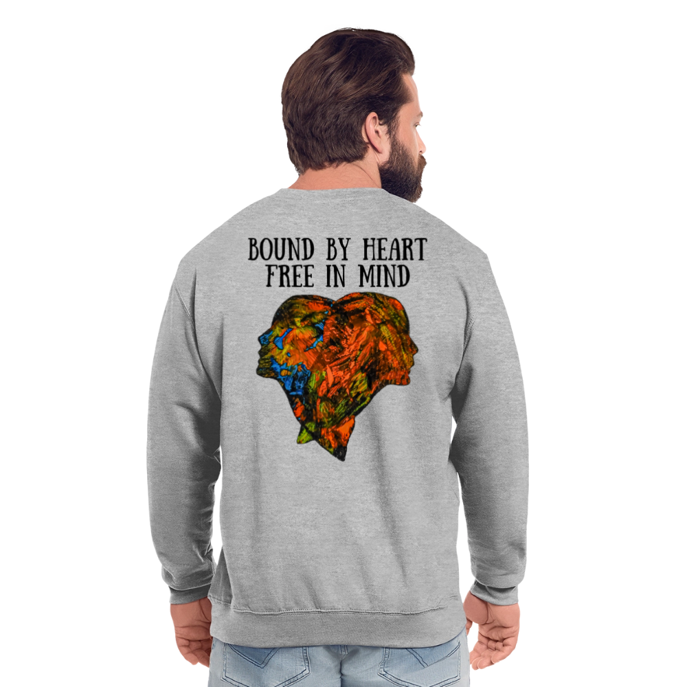 Unisex Pulli Espejo Backprint - Weißgrau meliert