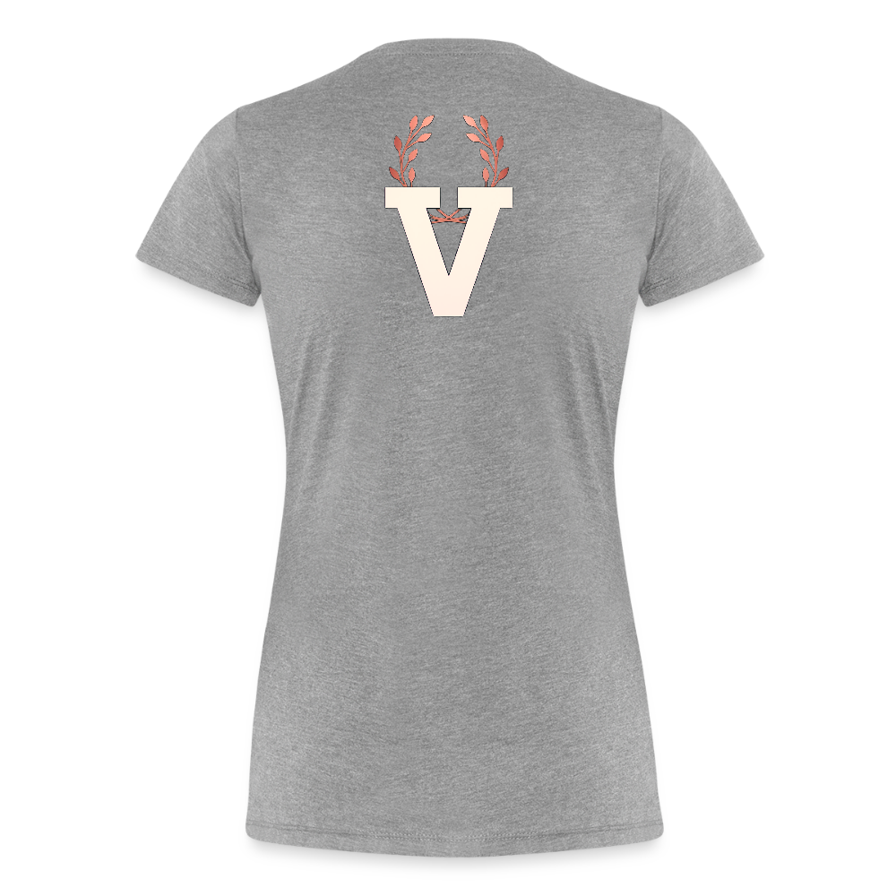 Frauen Premium T-Shirt Düsseldorfer Skyline V.3 - Grau meliert