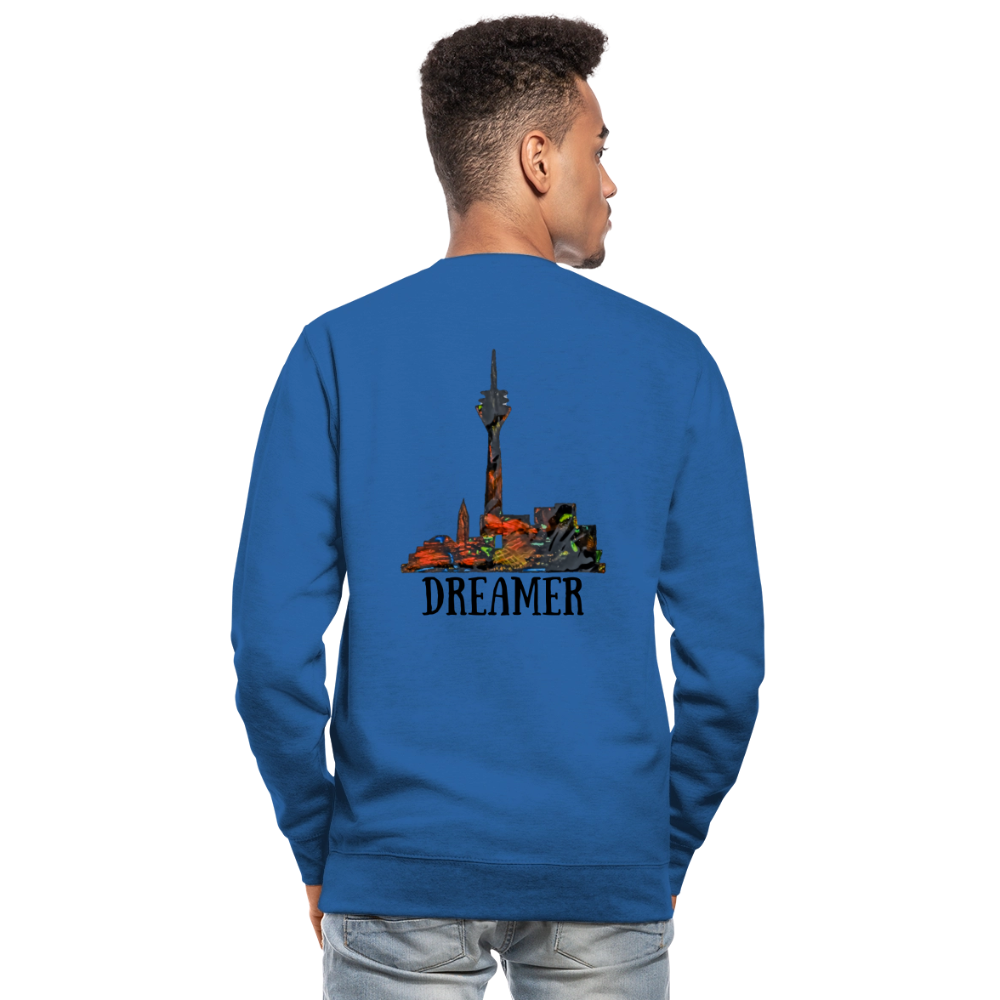 Unisex Pulli Düsseldorferskyline Backprint - Royalblau