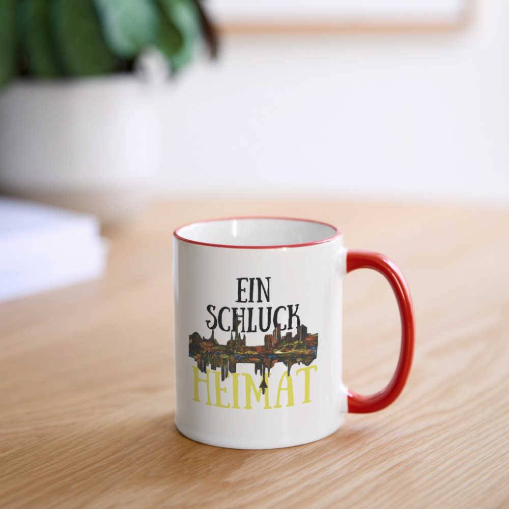 Tasse - Weiß/Rot