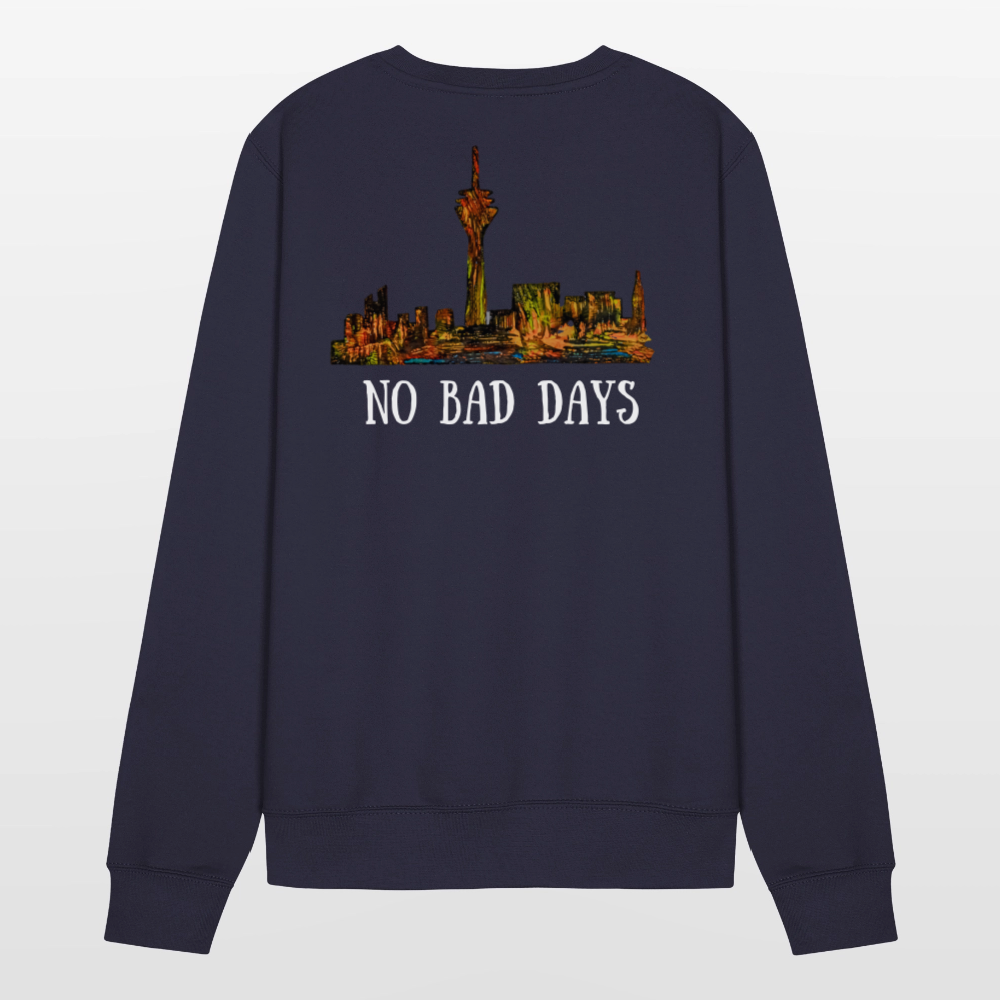 Unisex Pulli Düsseldorfer Skyline Backprint - Navy