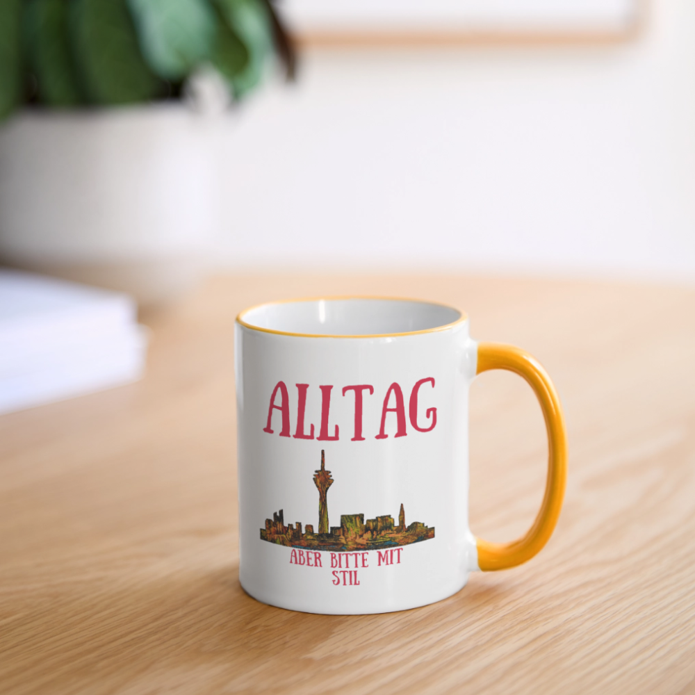 Tasse - Weiß/Gelb