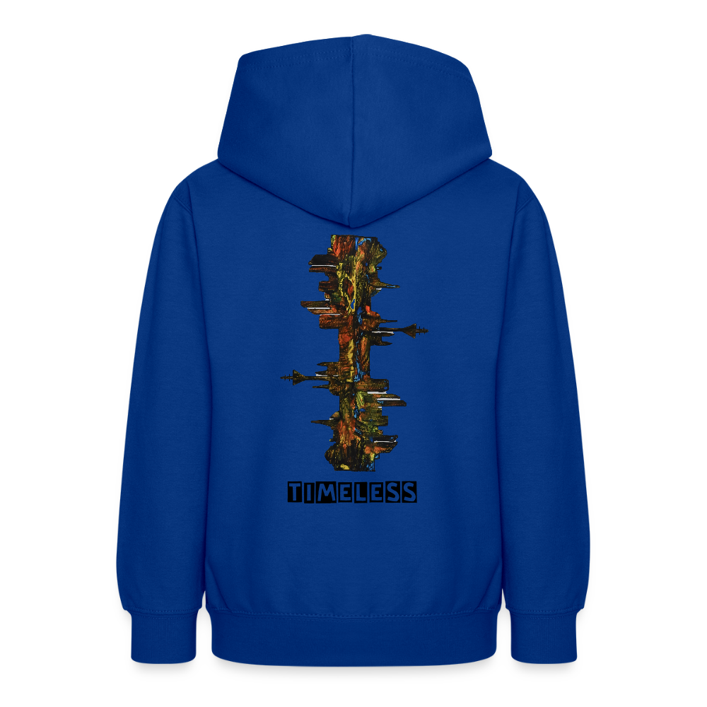 Teenager Hoodie Düsseldorfer Skyline Backprint - Royalblau