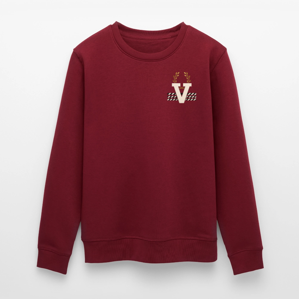 Unisex Bio Pulli Buddha Backprint - Burgunderrot