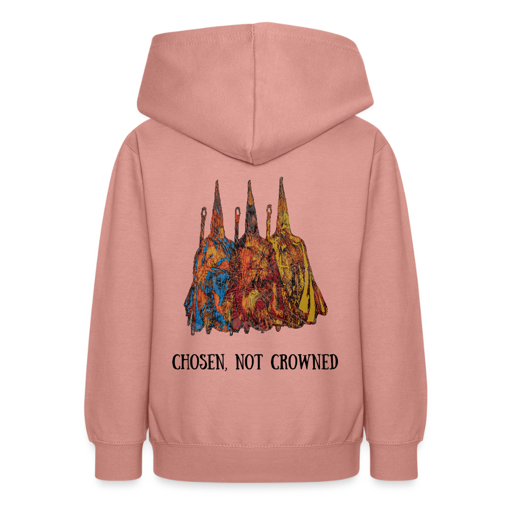 Teenager Hoodie Nazzarener Backprint - Altrosa