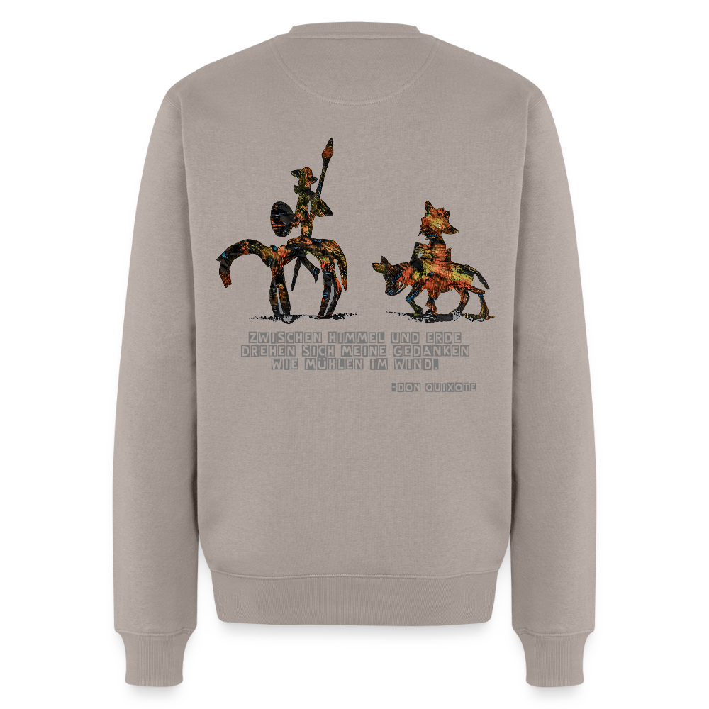 Männer Pulli Don Quixote Backprint - Taupe