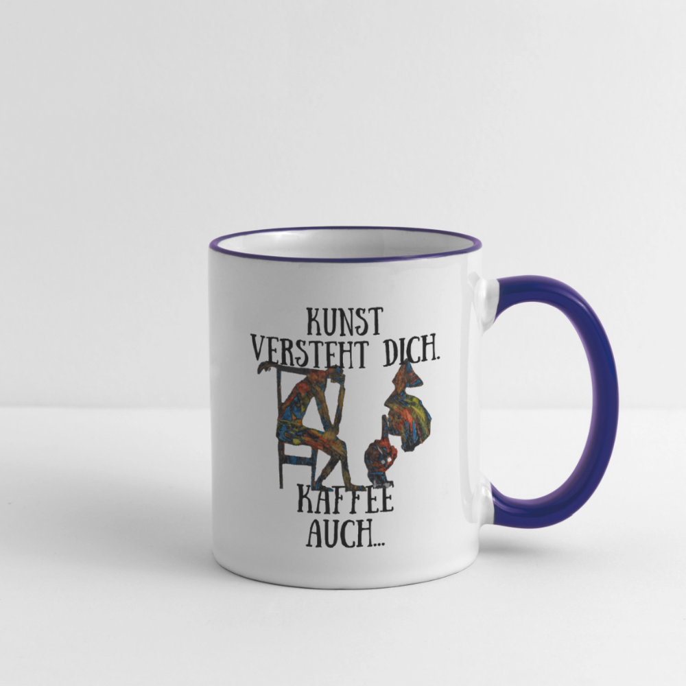 Tasse - Weiß/Kobaltblau