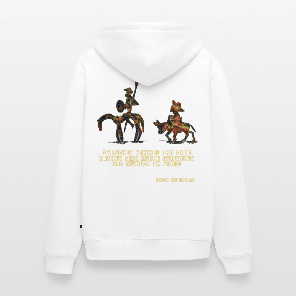 Männer Kapuzenjacke Don Quixote Backprint - Weiß