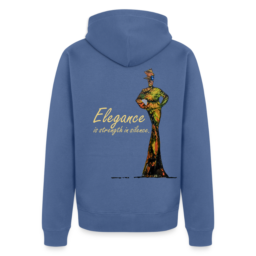 Männer Kapuzenjacke Elegance Backprint - Taubenblau