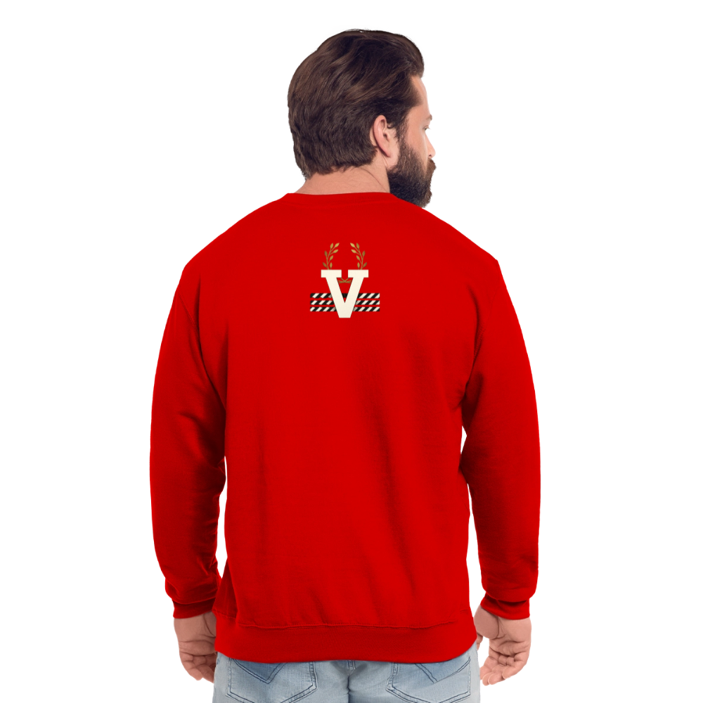 Unisex Pulli Frankfurter Skyline Backprint - Rot