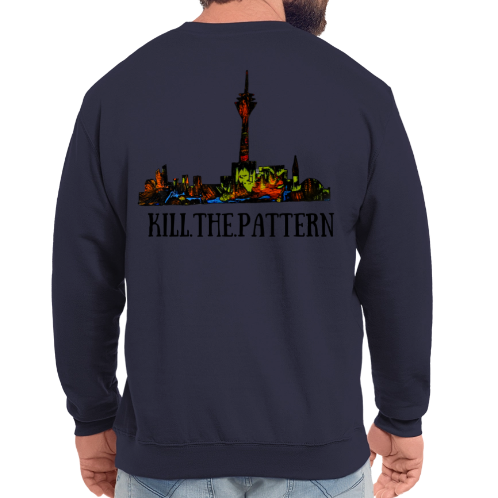 Unisex Pulli Düsseldorfer Skyline Backprint - Navy