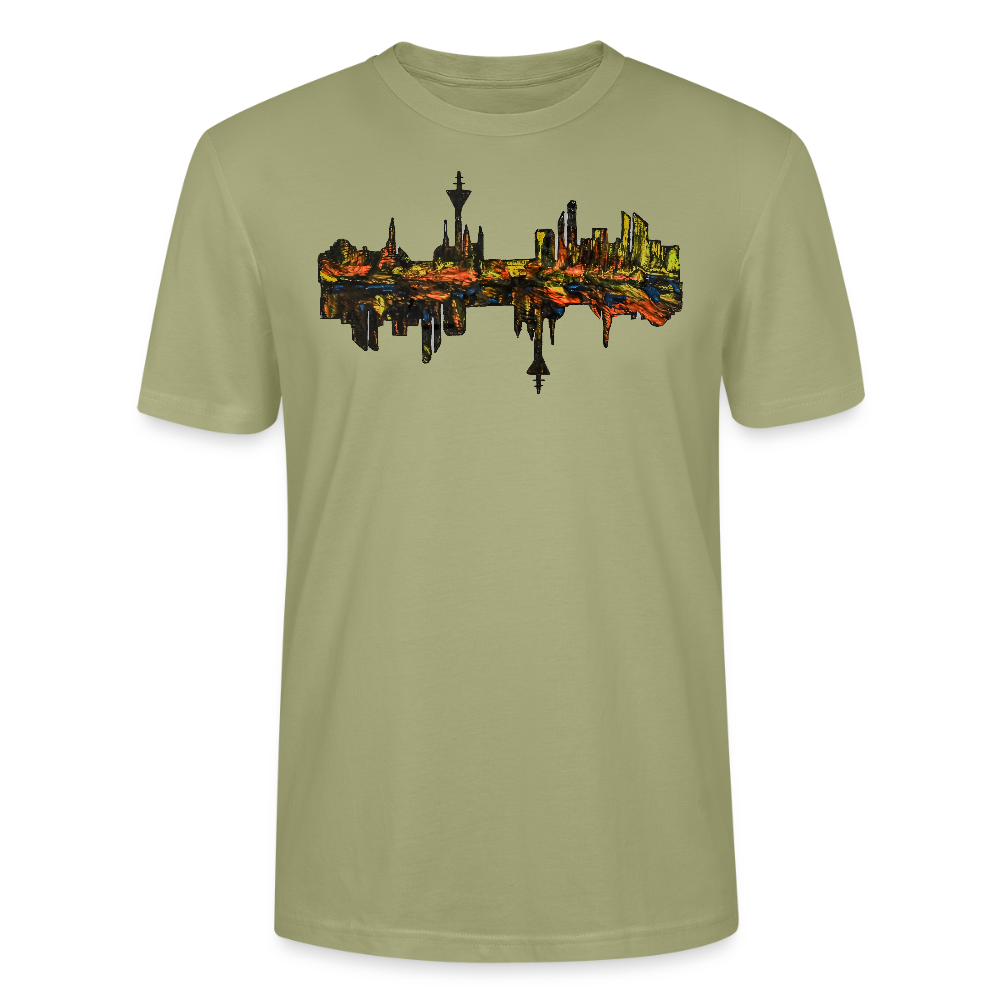 Unisex T-Shirt Düsseldorfer Skyline V.3 - Nebelgrün