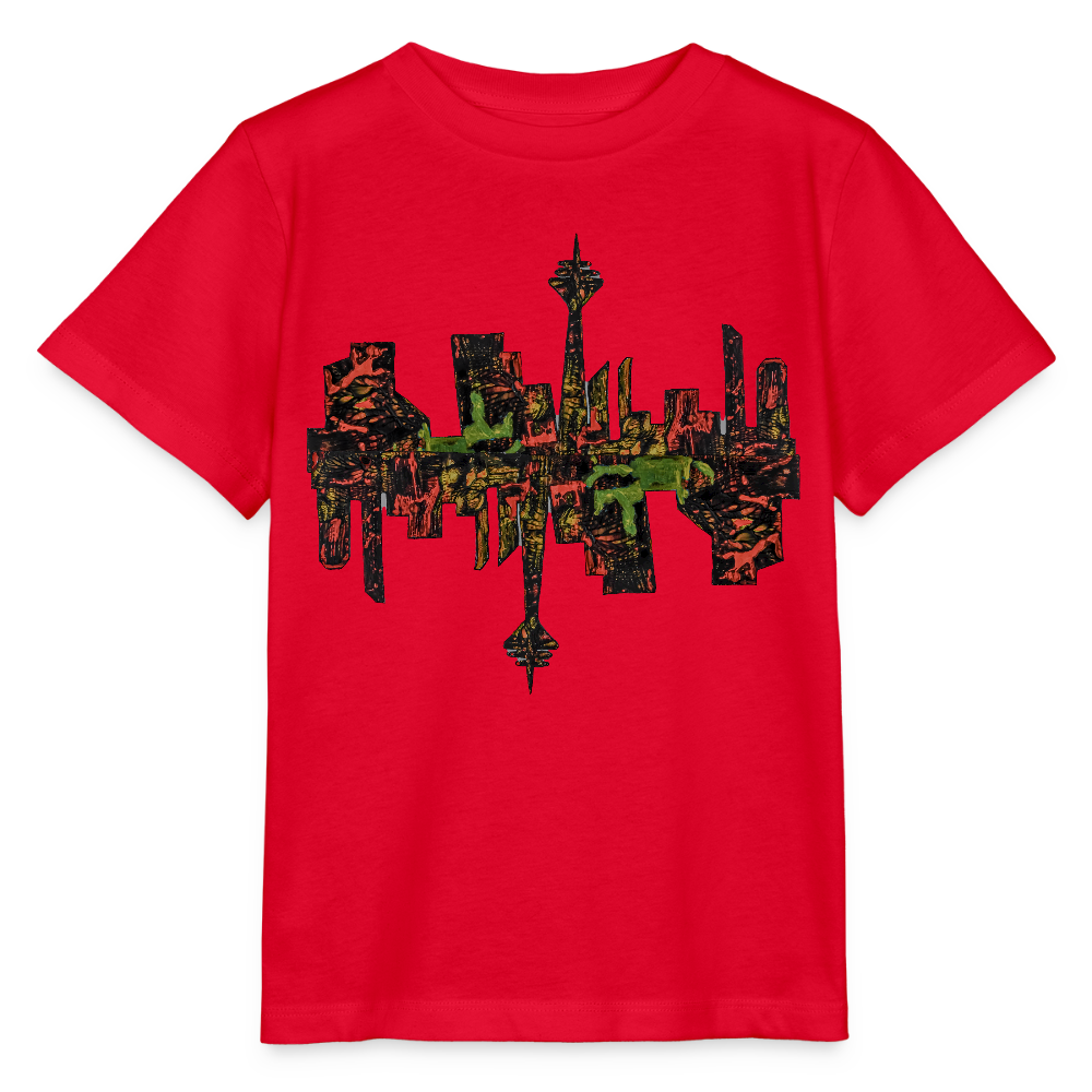 Unisex Kinder T-Shirt Düsseldorfer Skyline V.9 - Rot