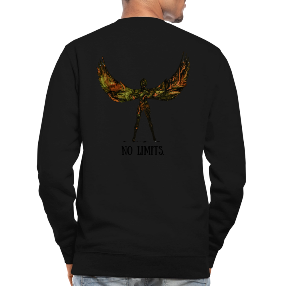 Unisex Pulli Angel Backprint - Schwarz