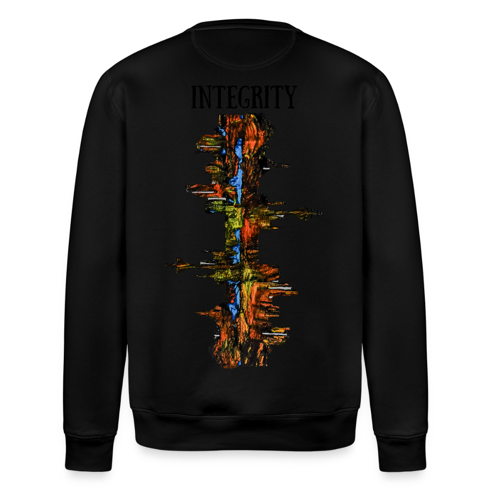 Unisex Bio Pulli Düsseldorfer Skyline Backprint - Schwarz