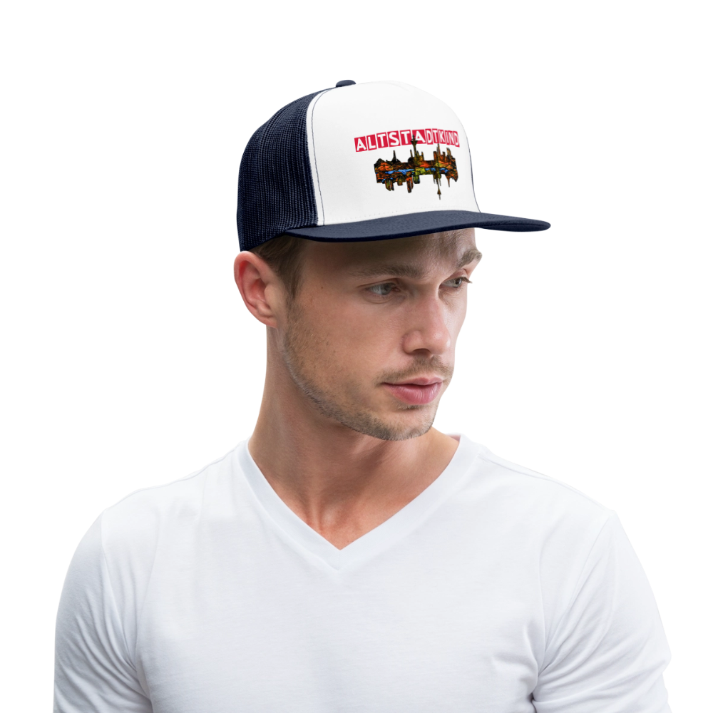 Trucker Cap - Weiß/Navy
