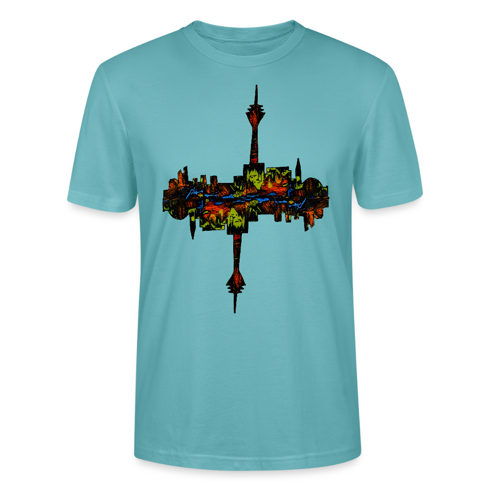 Unisex T-Shirt Düsseldorfer Skyline V.7 - Pastelltürkis