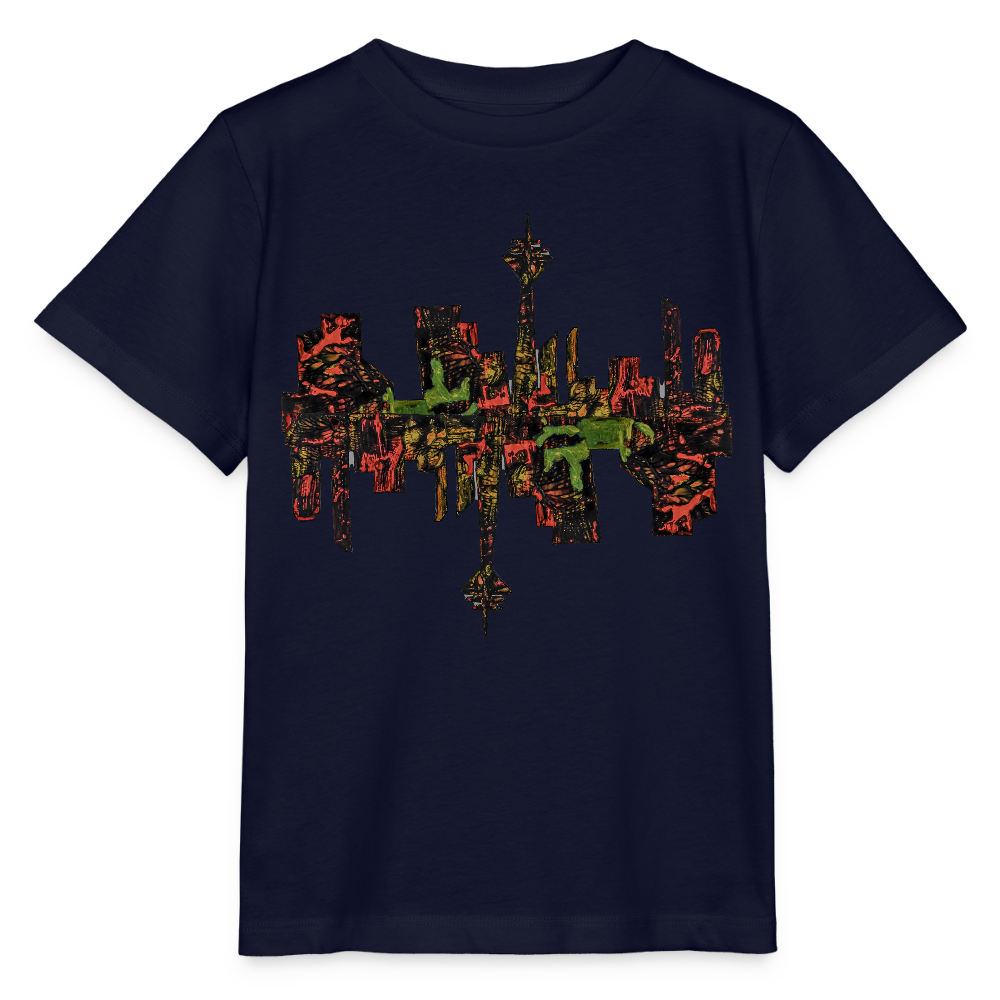 Unisex Kinder T-Shirt Düsseldorfer Skyline V.9 - Navy
